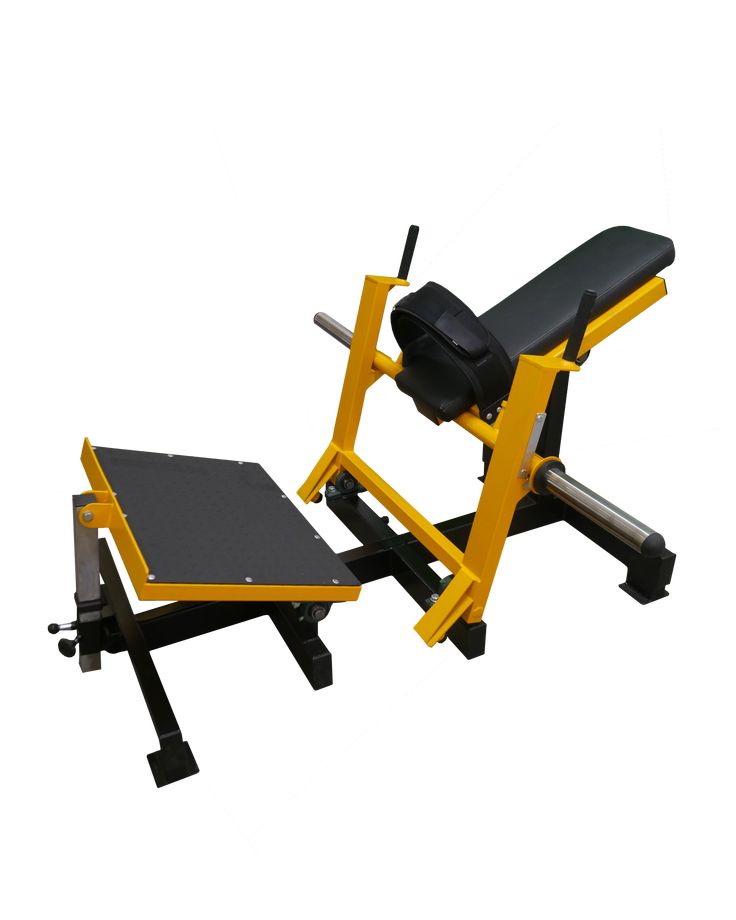 Hip thrust machine exercise in the gym